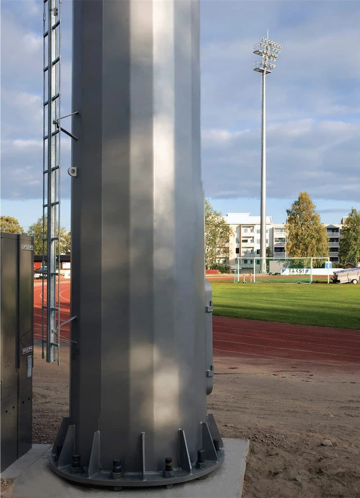 Rasing And Lowering Device High Mast Lighting With Octagonal, Dodecagon Type