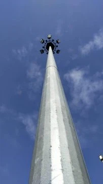 Rasing And Lowering Device High Mast Lighting With Octagonal, Dodecagon Type