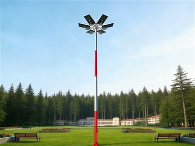 태양광-전력을 사용하는 높은 마스트 조명의 장점